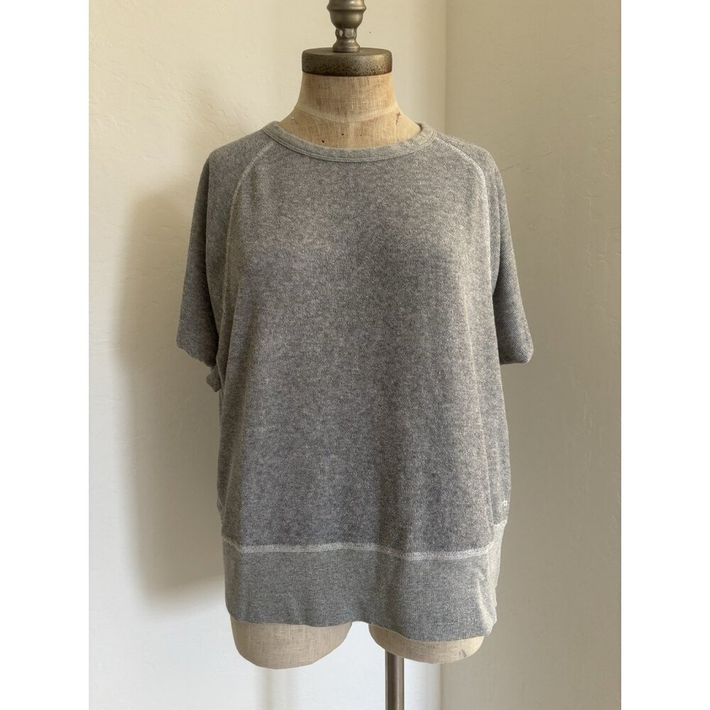 rag & bone Womens Gray Short Sleeve Crew Neck Terry Jersey T-Shirt L
